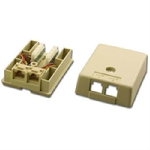 DUAL 8P8C 110 IDC TYPE MOUNTING BLOCK (PT-1104B-88-UL)