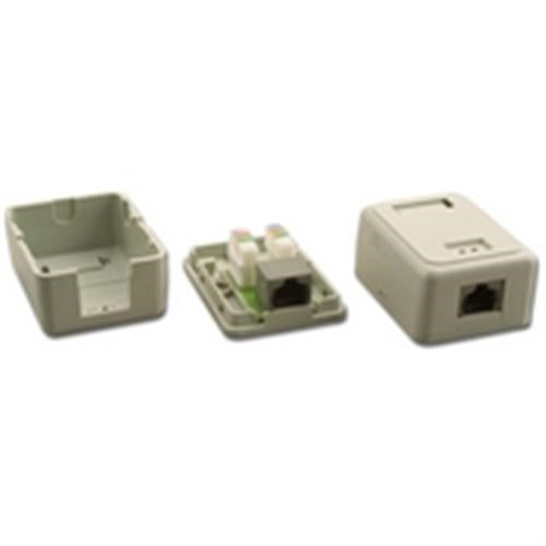 CAT5e SINGLE MNT'G BLK USOC GRAY (PT-1153-6-GR)