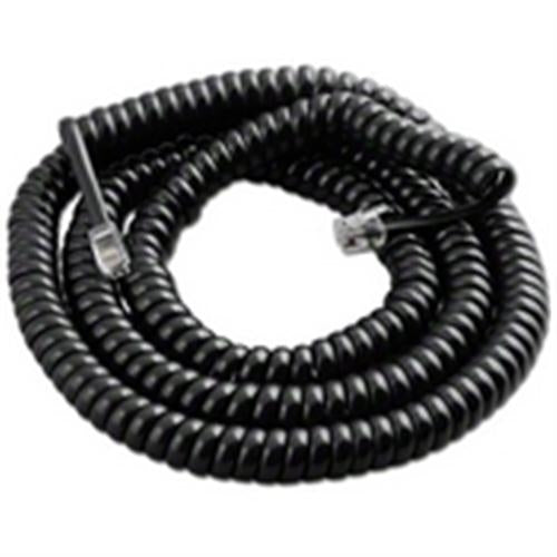 COIL HANDSET CORD 25 FT BLACK (PT-604-25BK)
