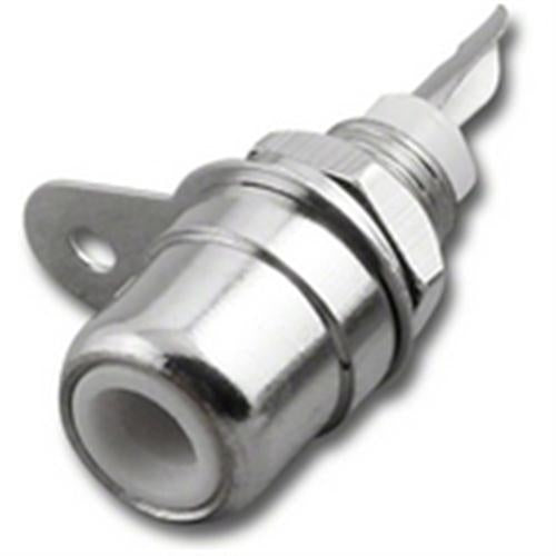 "RCA Jack Chassis Mount, Color WH" (RCA-6198WH)