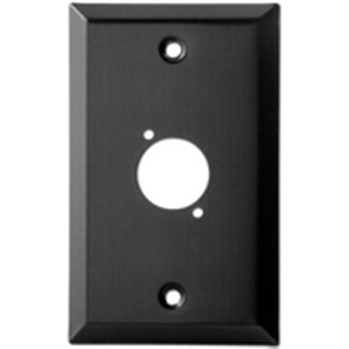 XLR SINGLE PORT AL BK ANODIZE WALL PLATE (WP-X-1A)