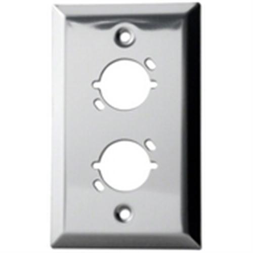 XLR UNIVERSAL DUAL PORT STAINLESS WALL PLATE (WP-XU-2)
