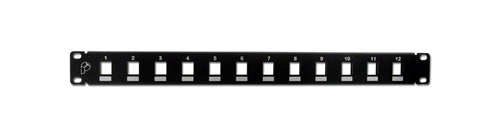 12 PORTS KEYSTONE 19" RACK MOUNT PANEL (WRP-KM-12_1U)