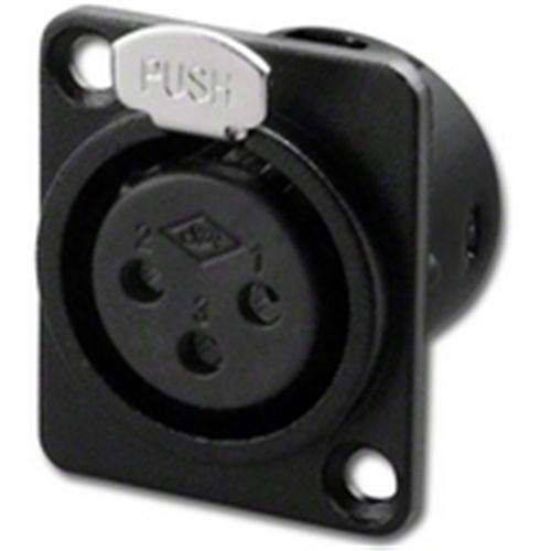 3P Chassis Mt MIC Conn Jack BK (XBF-3CBK)