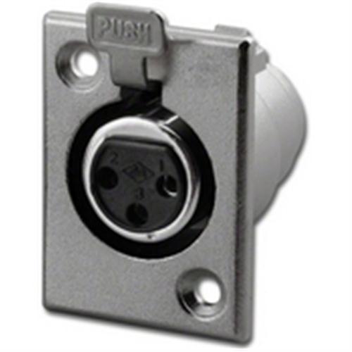 3P Rectangular Chassis Mt MIC Conn Jack (XBF-3L)