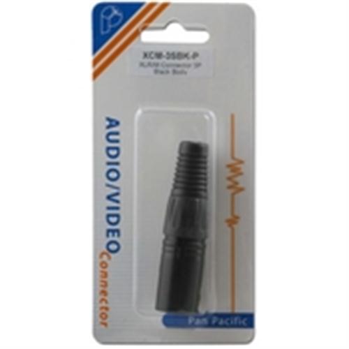XLR/M Connector 3P Black Body (XCM-3SBK-P)