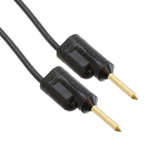 PIN TIP PLUG PATCH CORD   (BLACK) (pomo_P-24-0)