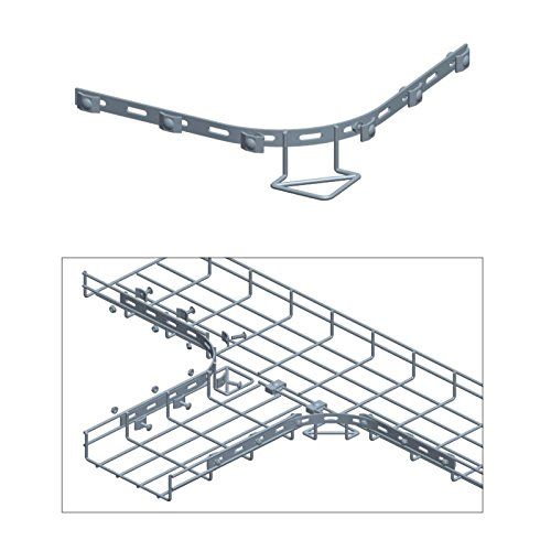 CABLE TRAY CURVED BAR KIT W/MNTG H/W, ZINC (questm_CT0004-03)