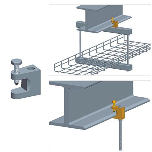 CABLE TRAY I-BEAM MOUNTING CLIP, ZINC (questm_CT0016-03)