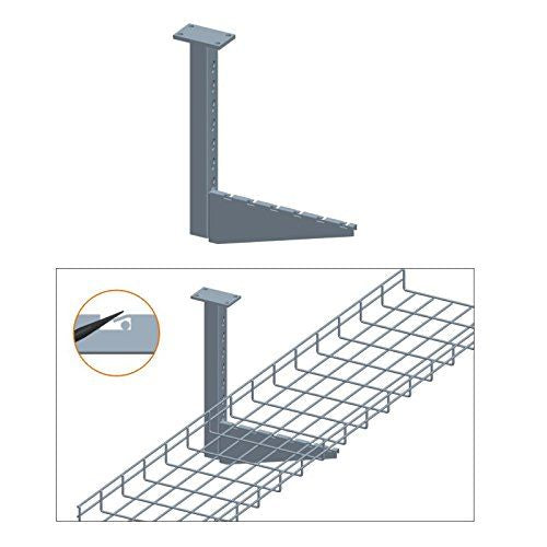 CABLE TRAY 8" CEILING FLAG BRACKET, ZINC (questm_CT0028-08-03)