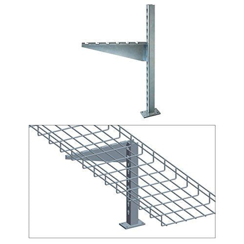 CABLE TRAY 12" FLAG TYPE FLOOR STAND, ZINC (questm_CT0029-12-03)