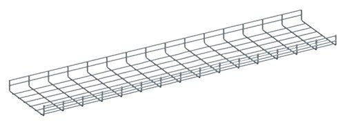 10FT WIRE MESH CABLE TRAY, 6"W x 2"H, ZINC (questm_CT1006-03)