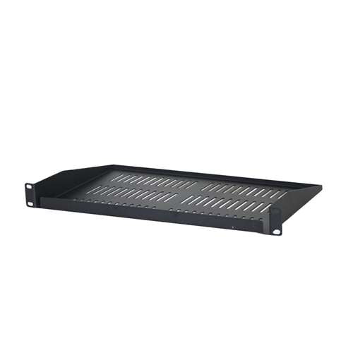 19" SINGLE-SIDED VENTED SHELF, 1U, 12"D, BLACK (questm_ES0219-0112)