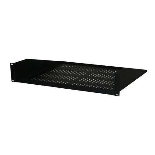 19" SINGLE-SIDED VENTED SHELF, 2U, 15"D, BLACK (questm_ES0219-0215)