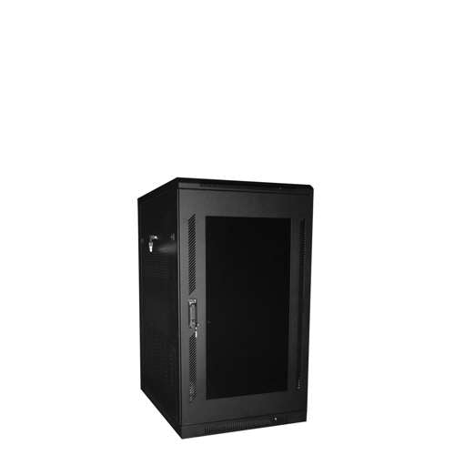 3FT FLOOR ENCLOSURE, ACRYLIC DOOR,  23"W X 31"D, 20U, BLACK (questm_FE4119-20-02)