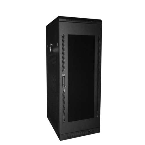 6FT FLOOR ENCLOSURE, ACRYLIC DOOR,  23"W X 31"D, 42U, BLACK (questm_FE4119-42-02)