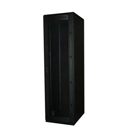 6FT FLOOR ENCLOSURE, VENTED MESH DOOR,  23"W X 31"D, 42U, BLACK (questm_FE7119-42-02)