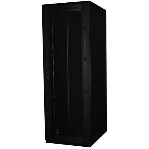 4FT FLOOR ENCLOSURE, VENTED MESH DOOR,  27"W X 42"D, 28U, BLACK (questm_FE7419-28-02)