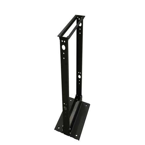 7FT 2-POST 19" OPEN FRAME ALUMINUM FLOOR RACK, 45U, BLACK (questm_FR1907-45-02)