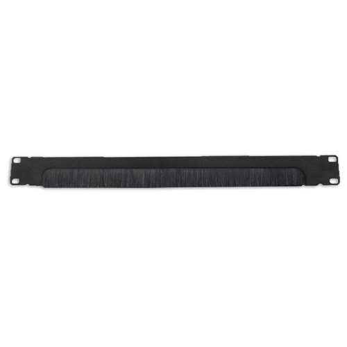 19" BRUSH ACCESS FILLER PANEL, 1U, BLACK (questm_HB19-01-025)