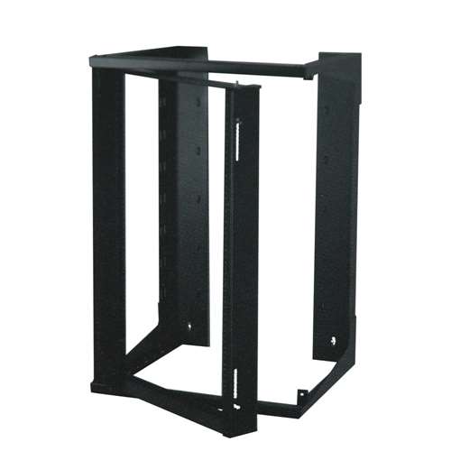 3FT SWING-OUT OPEN FRAME WALL RACK, 24"D, 20U BLACK (questm_SR1935-20-02D)