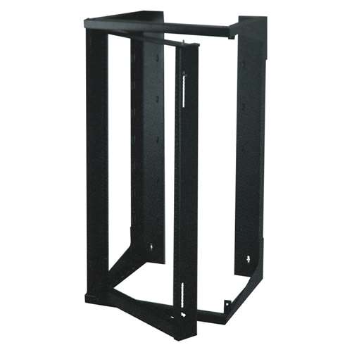 4FT SWING-OUT OPEN FRAME WALL RACK, 18"D, 25U BLACK (questm_SR1943-25-02)