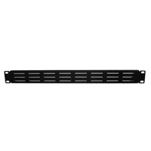 19" VENTED FILLER PANEL, 1U, 1.75 HEIGHT, BLACK (questm_VP19-01)