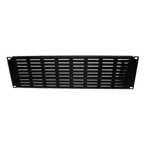 19" VENTED FILLER PANEL, 3U, 5.25"H, BLACK (questm_VP19-03)