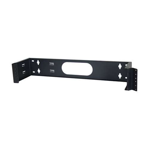 19" HINGED WALL MOUNT BRACKET, 6"D, 2U, BLACK (questm_WB19-0206H)