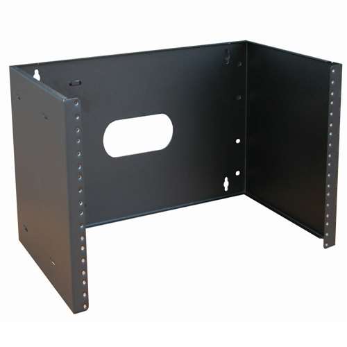 19" NON-HINGED WALL MOUNT BRACKET, 12"D, 7U, BLACK (questm_WB19-0712N)