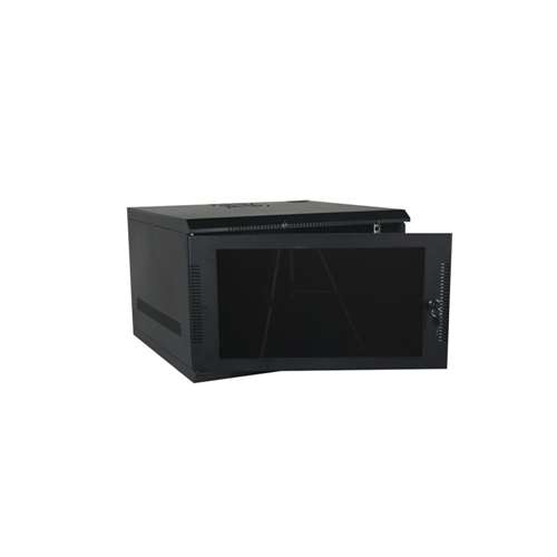 WALL ENCLOSURE, FRONT DOOR ACCESS, 12"H X 21"W X 20"D, 5U, BLACK (questm_WM1019-05-02)