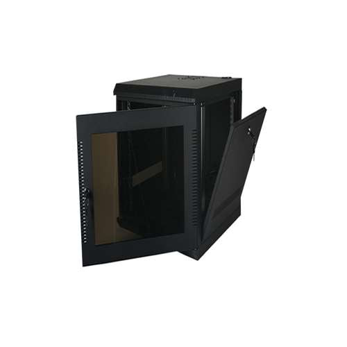 WALL ENCLOSURE, FRONT/SIDE ACCESS, 28"H X 21"W X 20"D, 14U, BLACK (questm_WM2019-14-02)