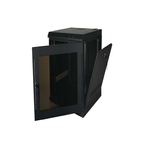 WALL ENCLOSURE, FRONT/SIDE ACCESS, 32"H X 21"W X 20"D, 16U, BLACK (questm_WM2019-16-02)