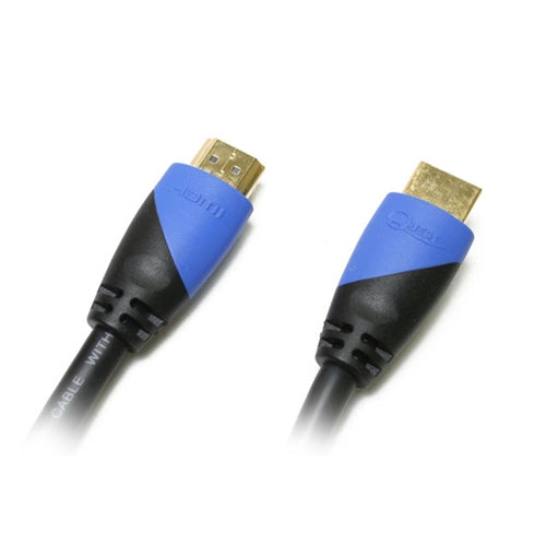 25FT HDMI(M-M) 4K2K CABLE HS/ENET, 26AWG, BLACK/BLUE (questt_HDI-1425)