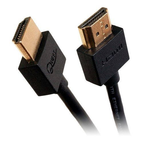 12FT HDMI(M-M) 4K2K ULTRA SLIM CABLE HS/ENET,32AWG, BLACK (questt_HDI-2312)