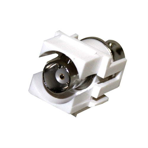 KEYSTONE, BNC WALLPLATE INSERT, LOADED, WHITE, 50 OHM (questt_NIN-1308)