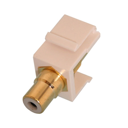 RCA KEYSTONE MODULE, GOLD W/WHITE INSERT, WHITE (questt_NIN-1403)