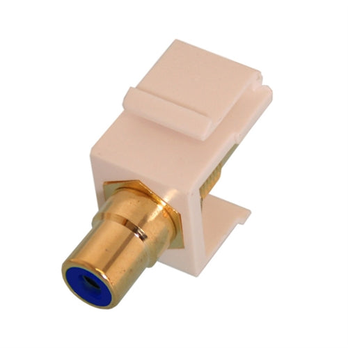 RCA KEYSTONE MODULE, GOLD W/BLUE INSERT, WHITE (questt_NIN-1404)