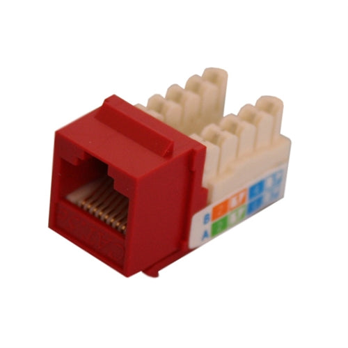 CAT5E TOOLESS KEYSTONE JACKS, 8P8C, RED, UL (questt_NKJ-5403)