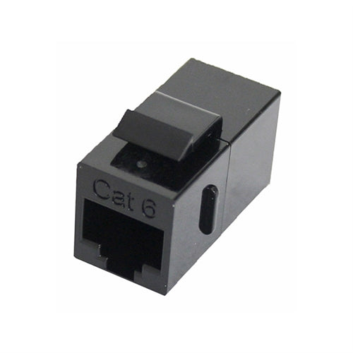 CAT6 IN LINE KEYSTONE COUPLER, BLACK (questt_NKJ-6002)