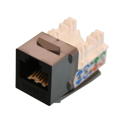 CAT6A SLIM-STYLE KEYSTONE JACKS, 8P8C, BLACK, UL (questt_NKJ-6201)