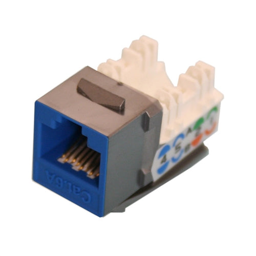 CAT6A SLIM-STYLE KEYSTONE JACKS, 8P8C, BLUE, UL (questt_NKJ-6202)