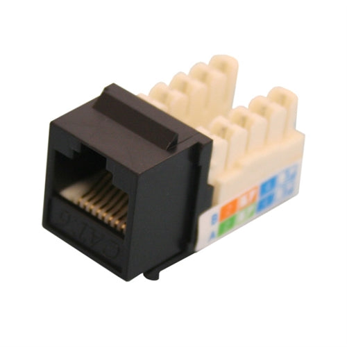 CAT6 TOOLESS KEYSTONE JACKS, 8P8C, BLACK, UL (questt_NKJ-6401)