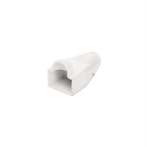 STRAIN RELIEF BOOT, FOR RJ-45 MODULAR PLUG, WHITE (questt_NMB-1008)
