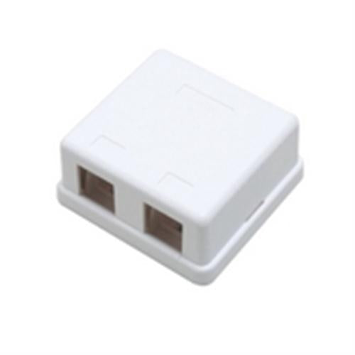 Surface Mount Box; 2 Port; Unloaded - White (NSB-5220)