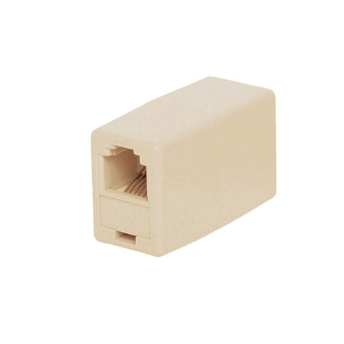 CAT3 RJ45 INLINE COUPLER, 8P8C, STRAIGHT-WIRED, IVORY (questt_NTC-0821)
