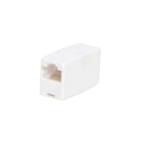 CAT3 RJ45 INLINE COUPLER, 8P8C, STRAIGHT-WIRED, WHITE (questt_NTC-0822)