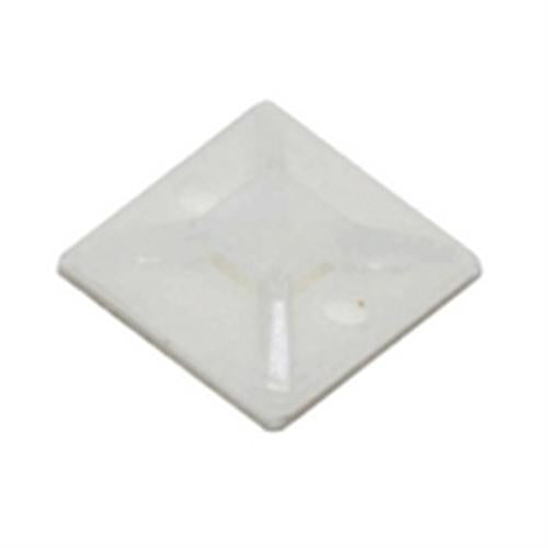 Nylon Cable Tie Mounts with Self Adhesive; 0.75; WHITE; 100PK (NWT-9101)