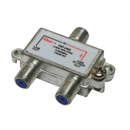 SATELLITE SPLITTER, 2-WAY, HORIZONTAL, 3GHZ (questt_VSP-2402)