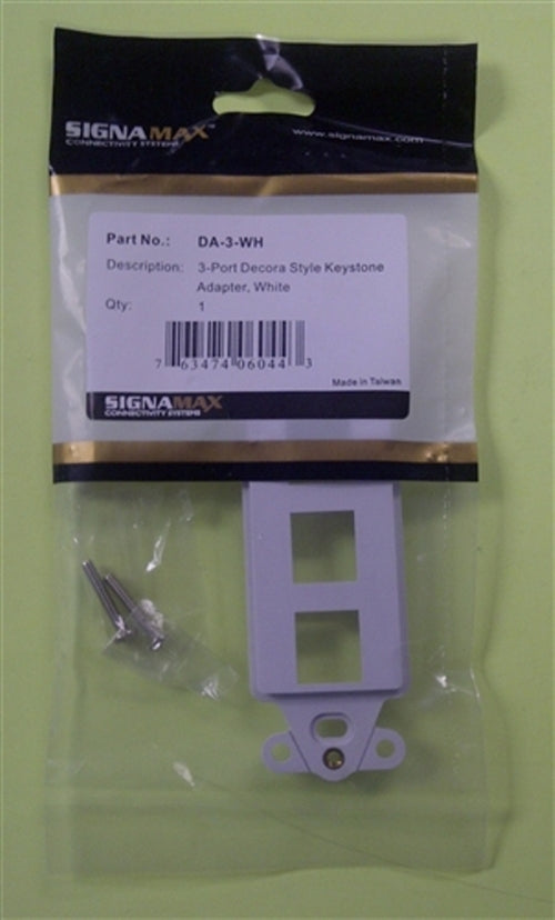 3-Port Decora Style Keystone (DA-3-WH)
